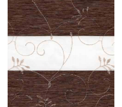 Купить Рулонные шторы зебра ВАЛЕНСИЯ 2871 т.коричневый, 280 см в Москве
