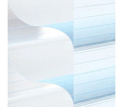 Купить Шторы плиссе Дуэт 25 5150 голубой/белый 280 см в Москве Купить Шторы плиссе Дуэт 25 5150 голубой/белый 280 см в Москве