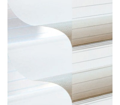 Купить Шторы плиссе Дуэт 25 2406 бежевый/белый 280 см в Москве Купить Шторы плиссе Дуэт 25 2406 бежевый/белый 280 см в Москве