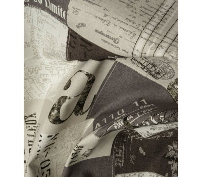 Ткань Travel Maps 17 Marron на отрез