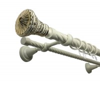 Металлический карниз "Фарфор Диана" Молочный/ золото Металлический карниз "Фарфор Диана" Молочный/ золото