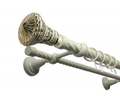 Металлический карниз "Фарфор Диана" Молочный/ золото Металлический карниз "Фарфор Диана" Молочный/ золото