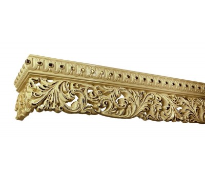 Багетный карниз "Сиеста" молочный/ поталь Багетный карниз "Сиеста" молочный/ поталь