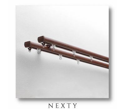 Карниз Nexty 2х-рядный, крепление к стене Карниз Nexty 2х-рядный, крепление к стене