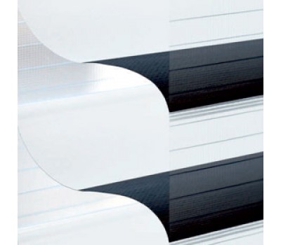 Купить Шторы плиссе Дуэт 25 1908 черно-белый 280 см в Москве Купить Шторы плиссе Дуэт 25 1908 черно-белый 280 см в Москве