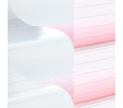 Купить Шторы плиссе Дуэт 25 4081 розовый/белый 280 см в Москве Купить Шторы плиссе Дуэт 25 4081 розовый/белый 280 см в Москве